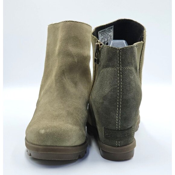 Sorel Women's Olive Green Suede Leather Joan of Arctic Chelsea Boots Size 8 2514 - Picture 3 of 16